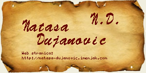 Nataša Dujanović vizit kartica